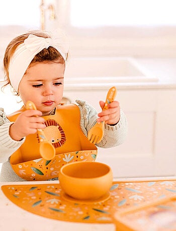 Piatto suddiviso in silicone con ventosa - animali | Sassi Junior