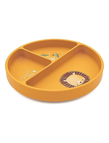 Piatto suddiviso in silicone con ventosa - animali | Sassi Junior