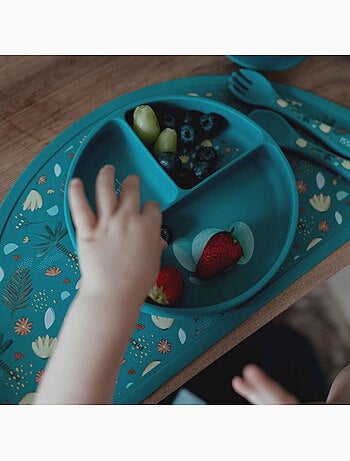 Piatto suddiviso in silicone con ventosa - animali | Sassi Junior