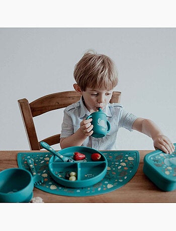 Piatto suddiviso in silicone con ventosa - animali | Sassi Junior