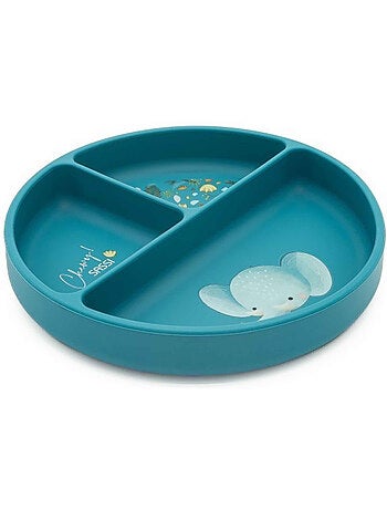 Piatto suddiviso in silicone con ventosa - animali | Sassi Junior
