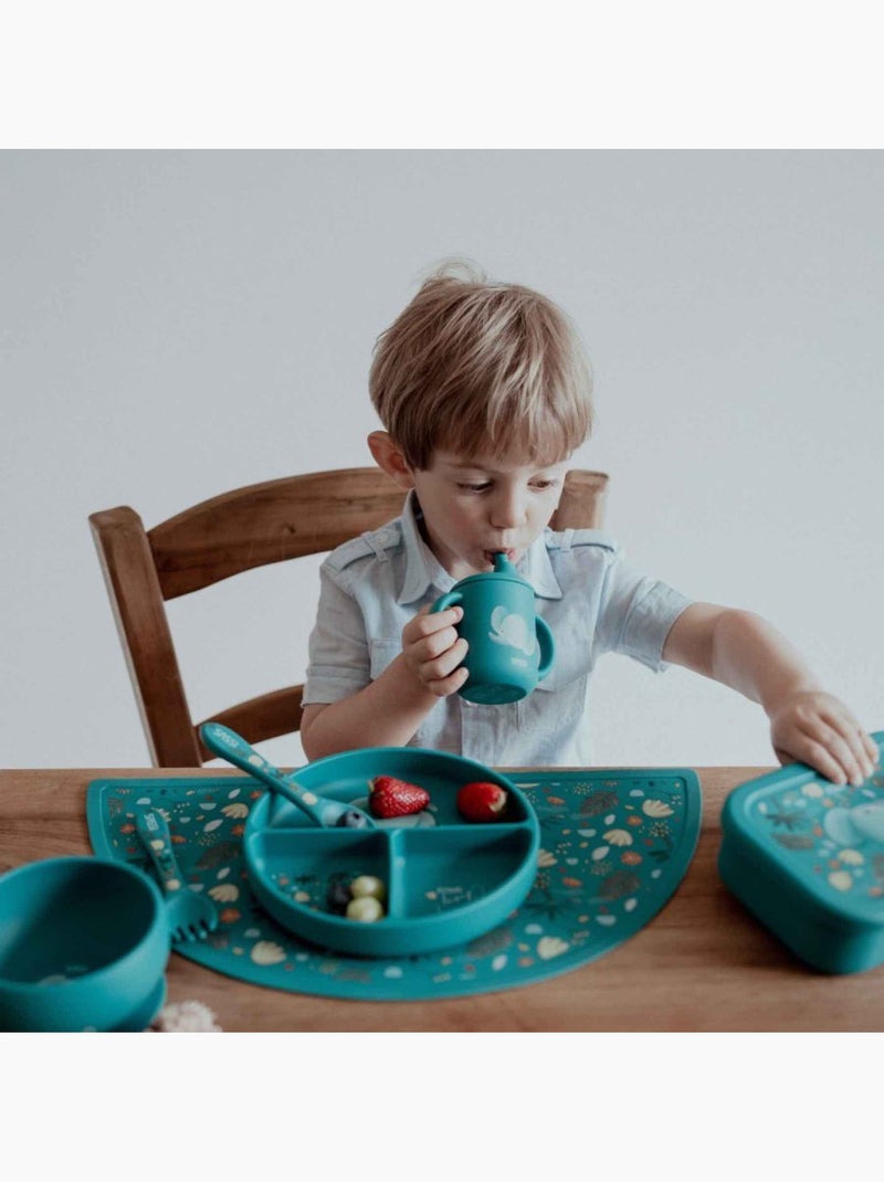 Piatto suddiviso in silicone con ventosa - animali | Sassi Junior Blu - Kiabi