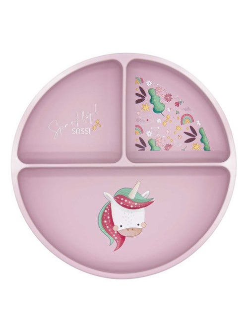 Piatto suddiviso in silicone con ventosa - animali | Sassi Junior - Kiabi