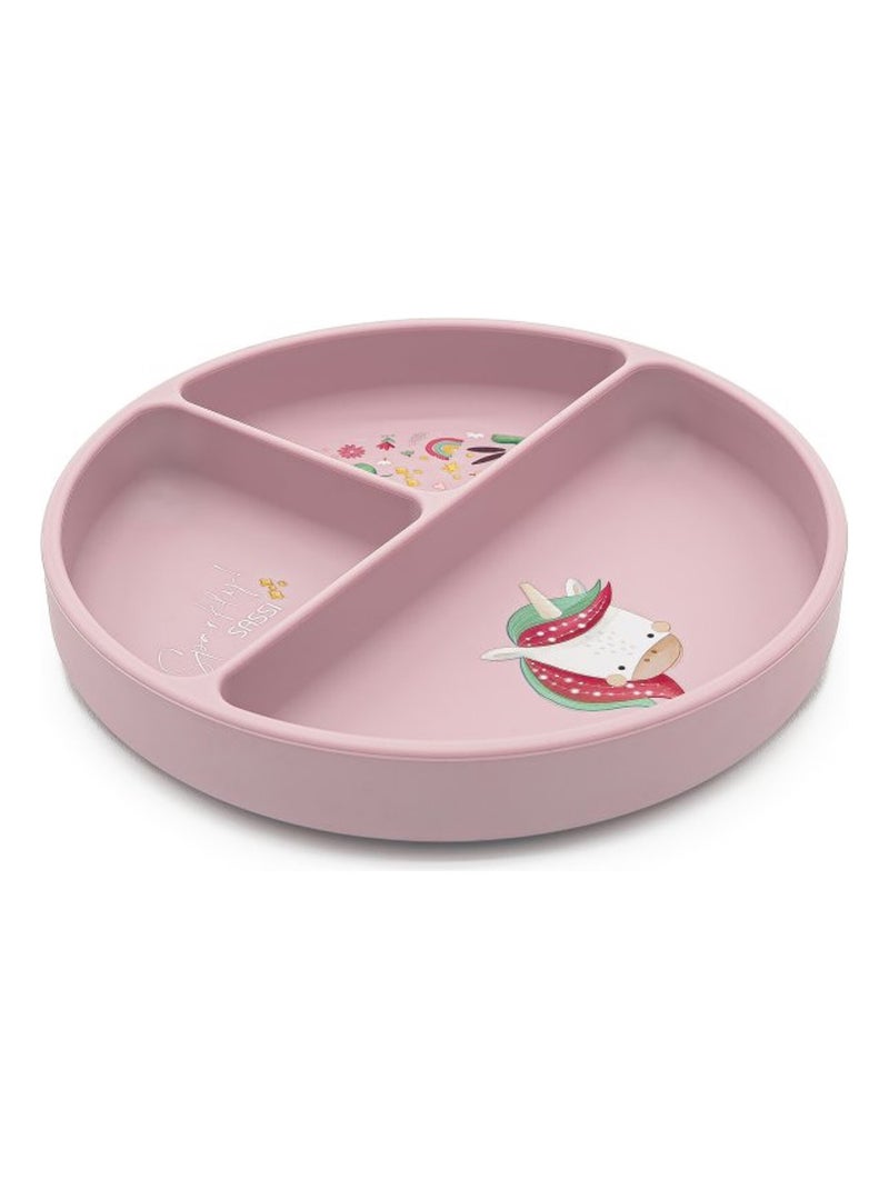 Piatto suddiviso in silicone con ventosa - animali | sassi junior | sassi junior Rosa - Kiabi