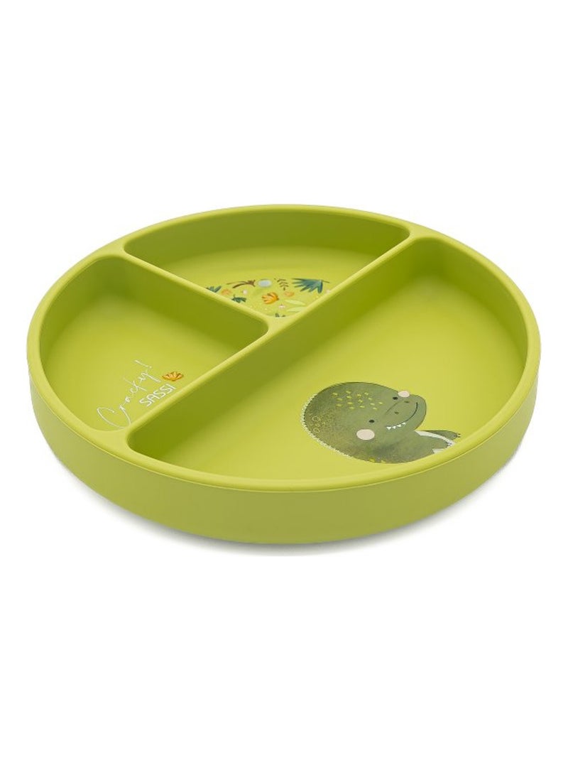 Piatto suddiviso in silicone con ventosa - animali | sassi junior | sassi junior Verde - Kiabi