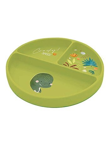 Piatto suddiviso in silicone con ventosa - animali | Sassi Junior