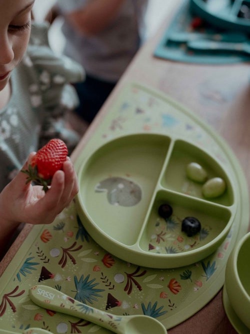 Piatto suddiviso in silicone con ventosa - animali | Sassi Junior - Kiabi