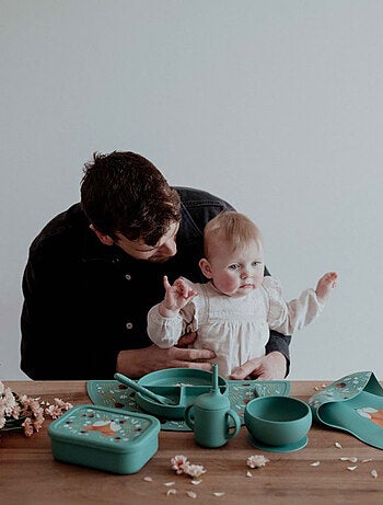 Piatto suddiviso in silicone con ventosa - animali | Sassi Junior