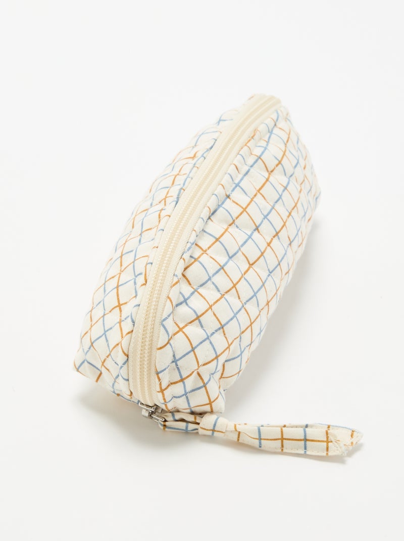 Piccola pochette in tessuto trapuntato Bianco Ecru - Kiabi