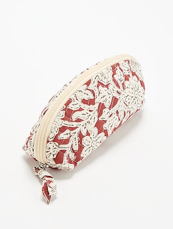 Piccola pochette in tessuto trapuntato