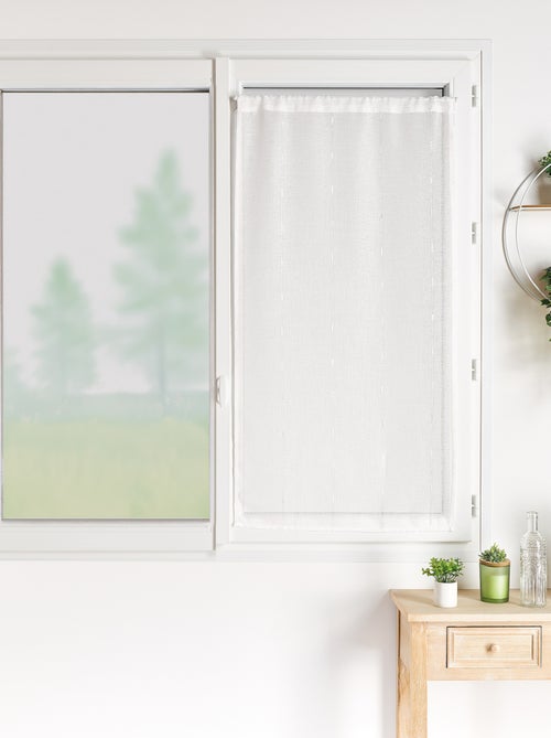 Piccola tenda per finestra a righe bianche - Kiabi