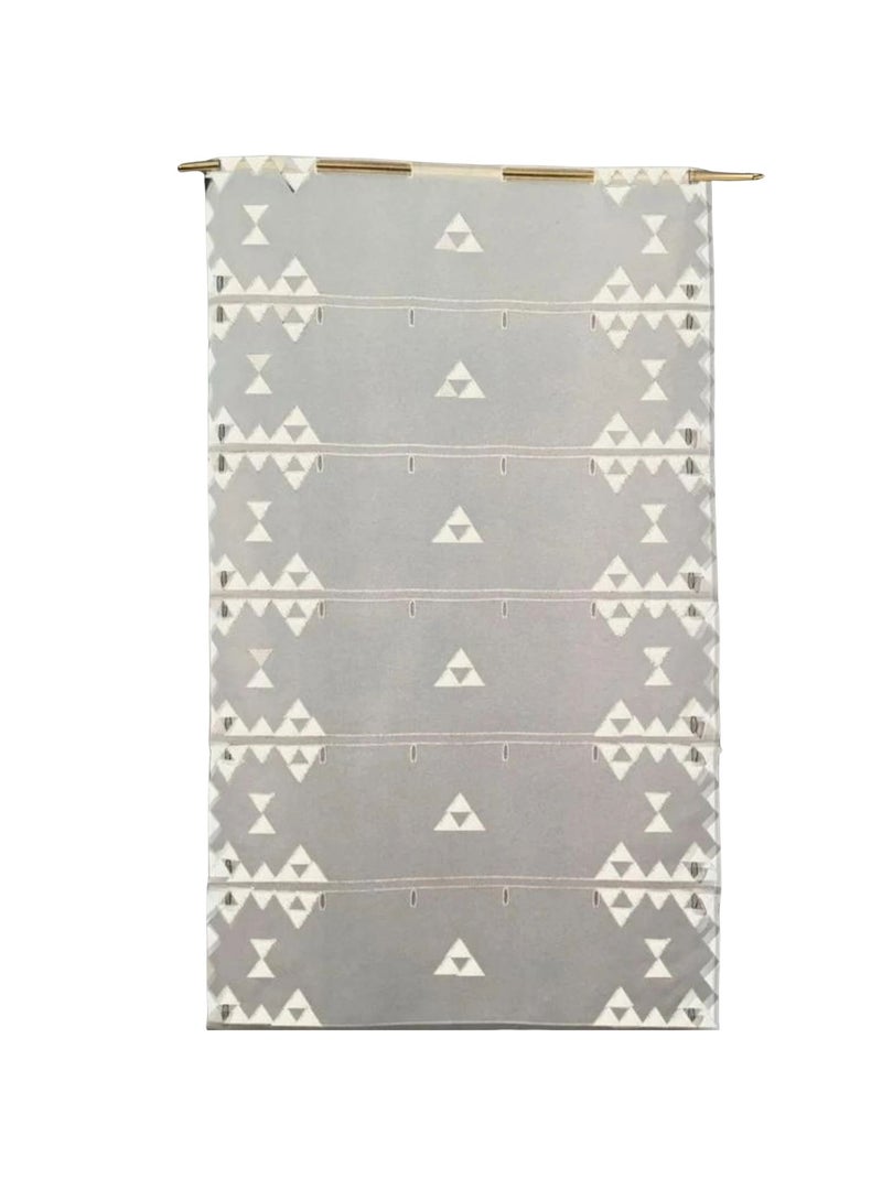 Piccola tenda per finestra con ricamo a triangolo Bianco - Kiabi