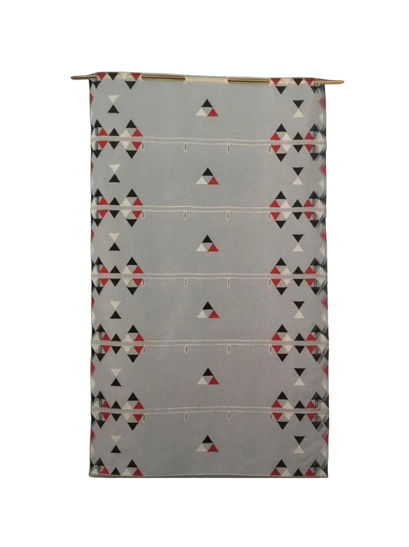 Piccola tenda per finestra con ricamo a triangolo Rosso - Kiabi