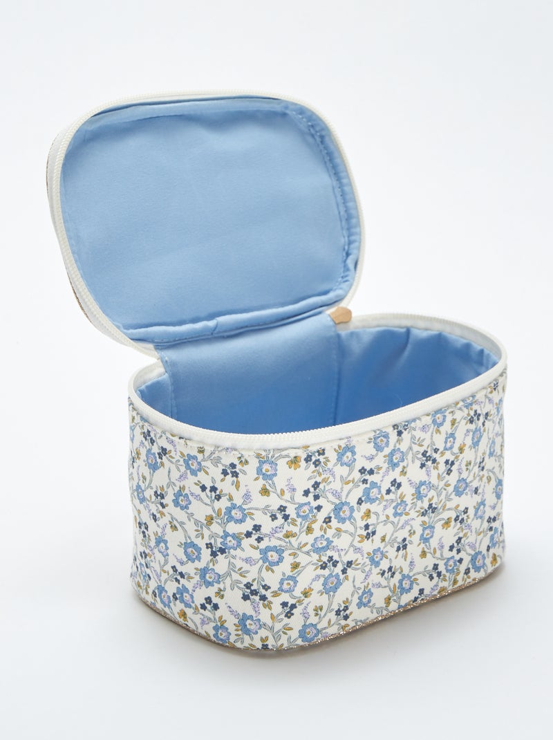 Piccolo beauty case con stampa floreale BLU - Kiabi