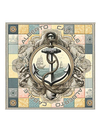 Piccolo carré di seta Anchor Cleo