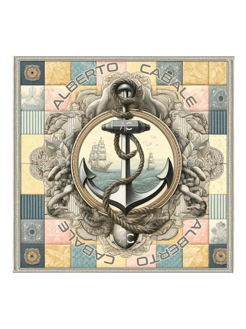 Piccolo carré di seta Anchor Cleo - Kiabi