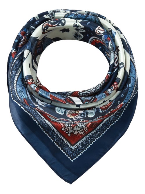 Piccolo carré di seta Bandana Horse Cleo - Kiabi