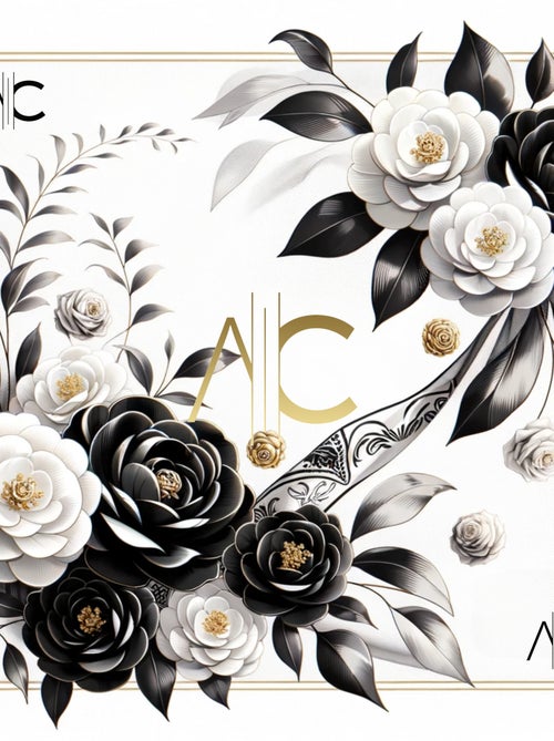 Piccolo carré di seta Black Roses Cleo - Kiabi Piccolo carré di seta Black Roses Cleo - Kiabi