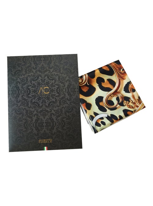 Piccolo carré di seta Rosa Leopardata Cleo - Kiabi