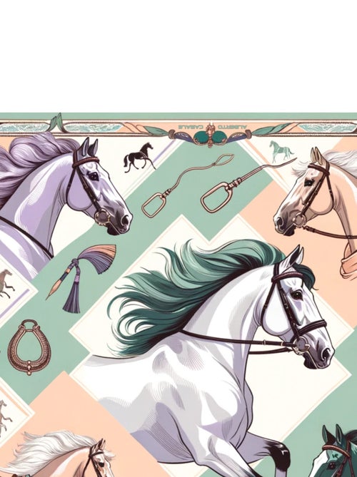 Piccolo carré di seta Spring Horse Cleo - Kiabi Piccolo carré di seta Spring Horse Cleo - Kiabi