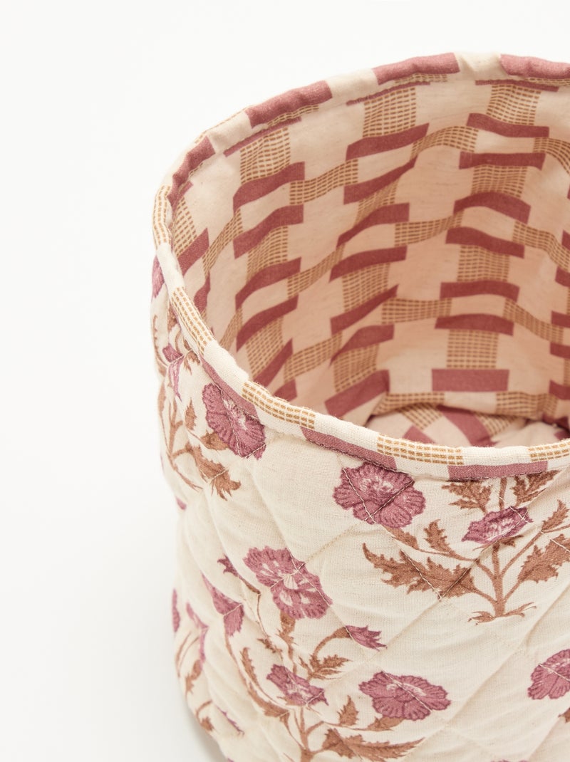 Piccolo cesto contenitore stampato - Kiabi Home Rosa - Kiabi