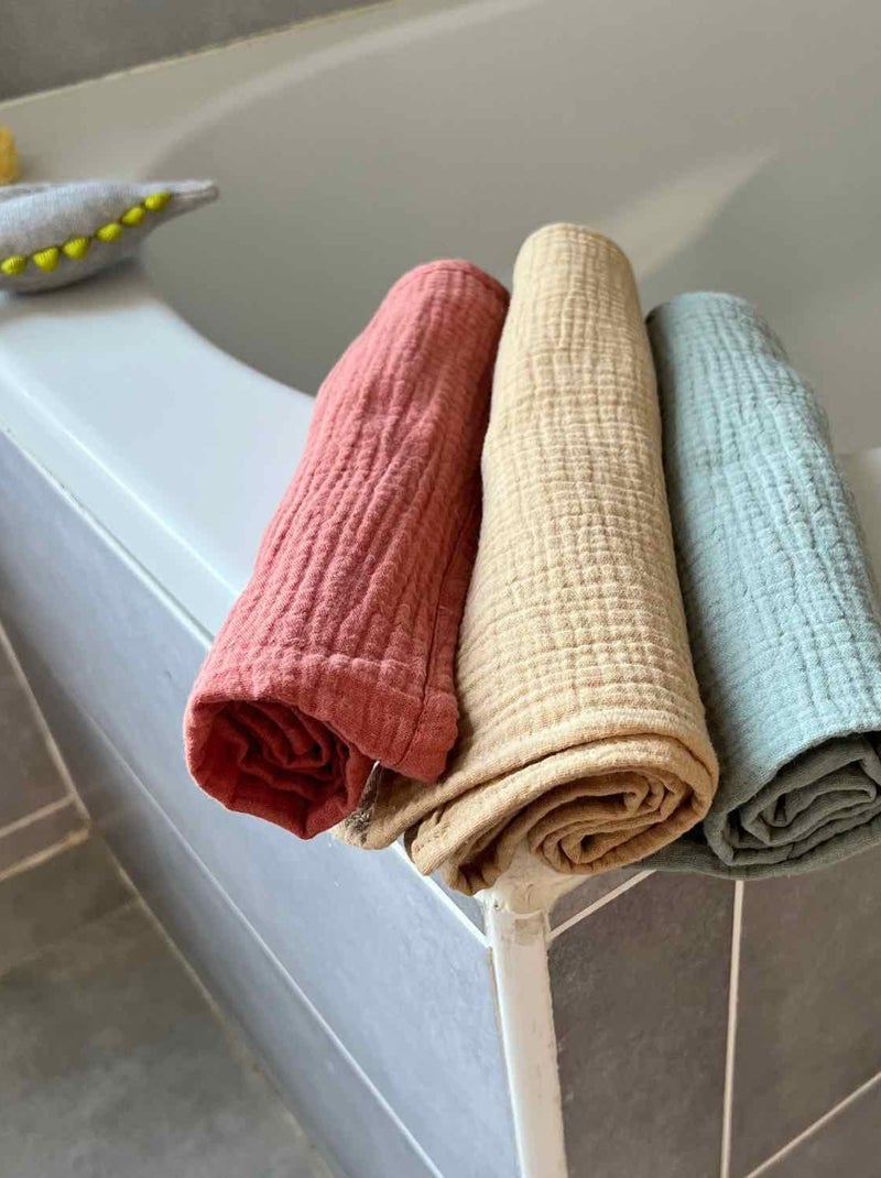 Piccolo pannolino in garza di cotone, made in france | sevira kids | sevira kids Verde acqua - Kiabi