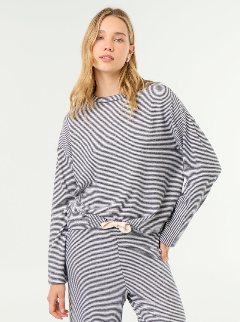Pigiama 2 pezzi - Felpa + pantaloni Blu - Kiabi