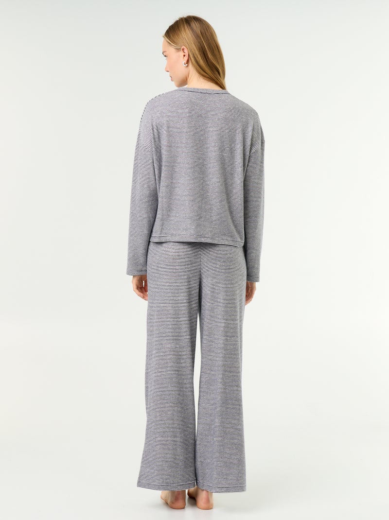 Pigiama 2 pezzi - Felpa + pantaloni Blu - Kiabi