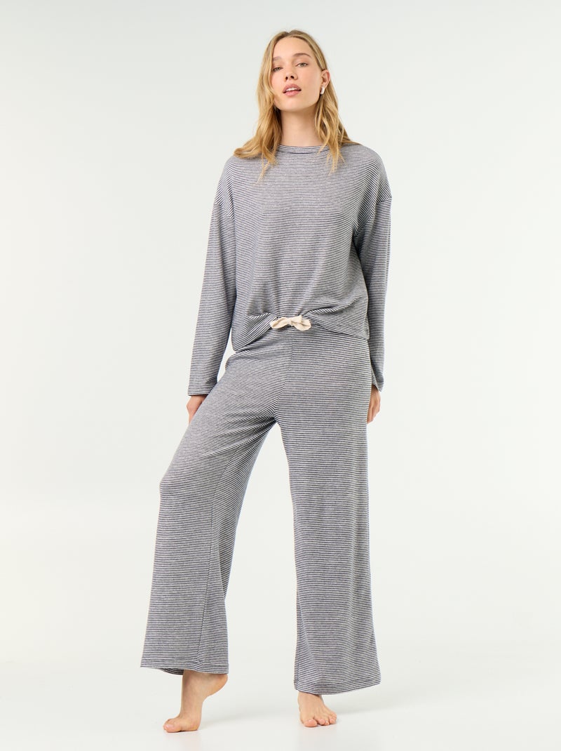 Pigiama 2 pezzi - Felpa + pantaloni Blu - Kiabi