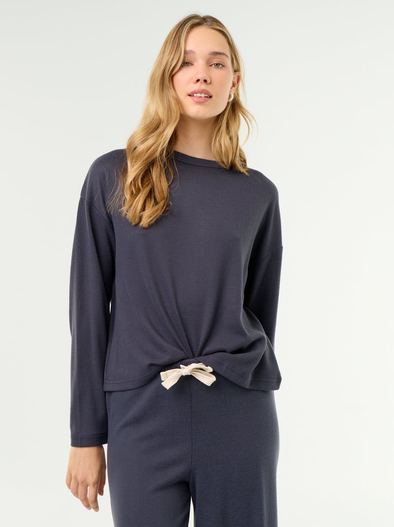 Pigiama 2 pezzi - Felpa + pantaloni Blu - Kiabi