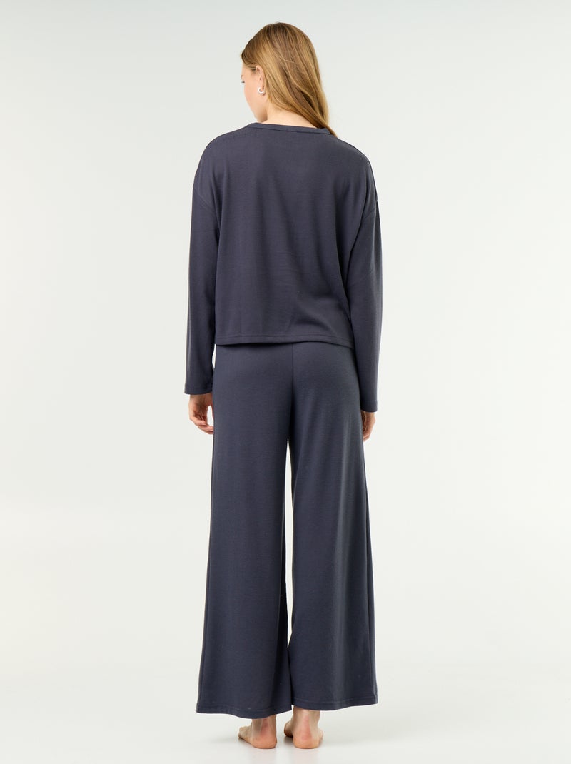 Pigiama 2 pezzi - Felpa + pantaloni Blu - Kiabi