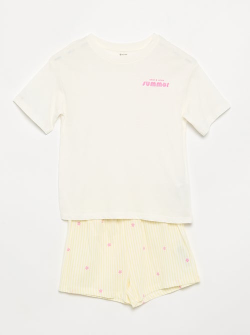 Pigiama 2 pezzi - short + T-shirt - Kiabi Pigiama 2 pezzi - short + T-shirt - Kiabi
