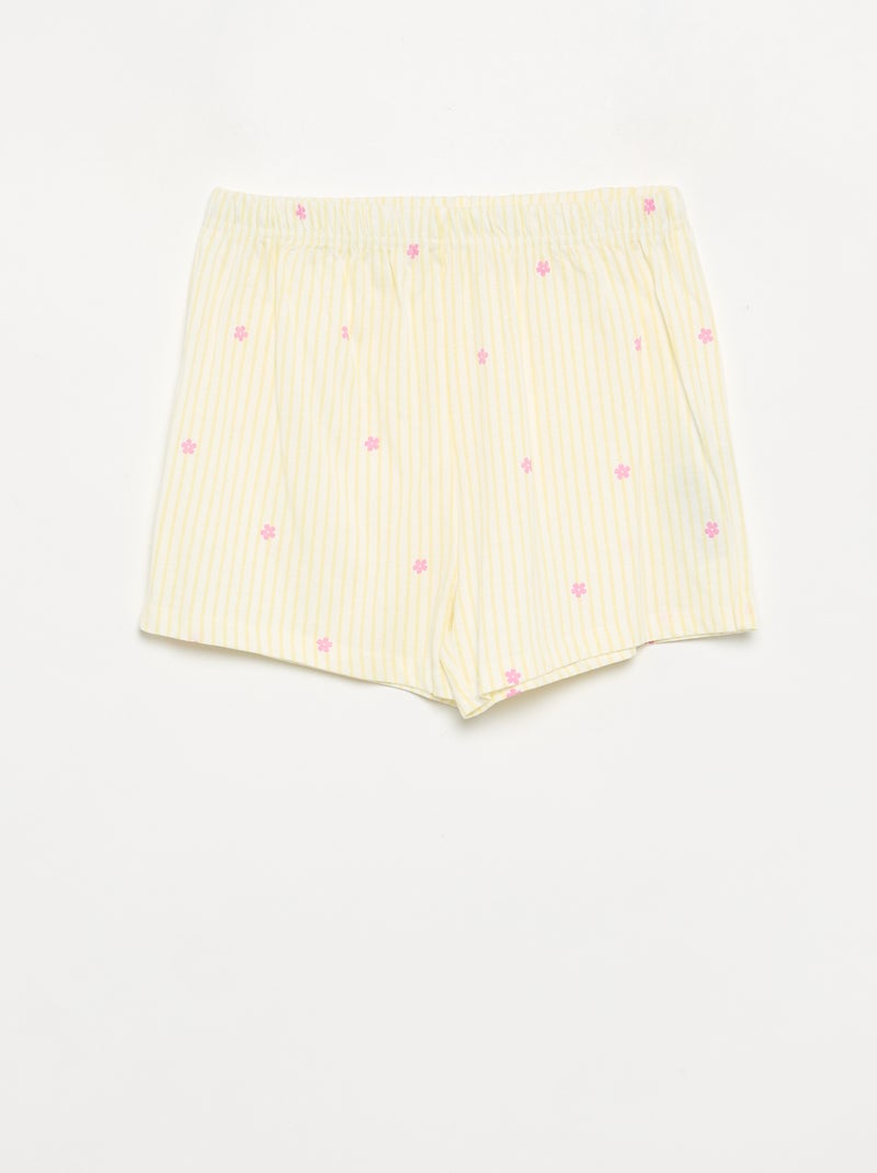 Pigiama 2 pezzi - short + T-shirt Bianco - Kiabi