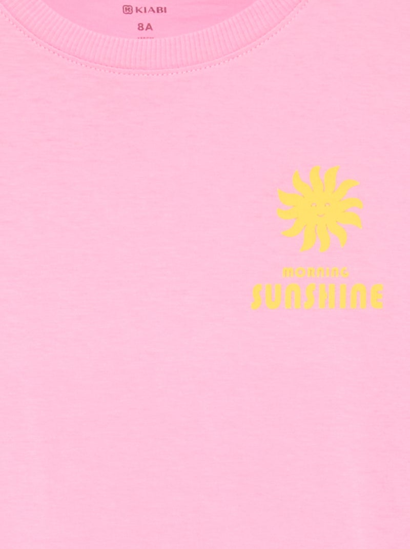 Pigiama 2 pezzi - short + T-shirt Rosa - Kiabi