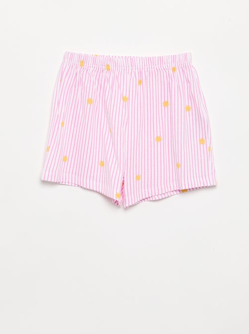 Pigiama 2 pezzi - short + T-shirt - Kiabi Pigiama 2 pezzi - short + T-shirt - Kiabi