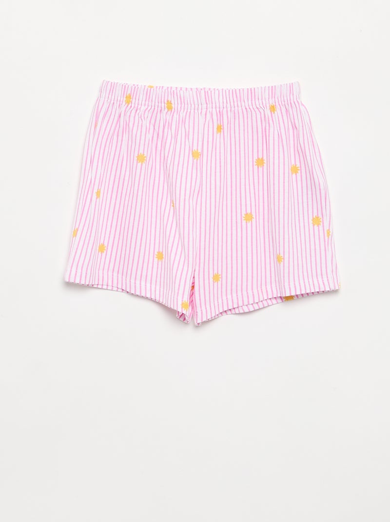 Pigiama 2 pezzi - short + T-shirt Rosa - Kiabi