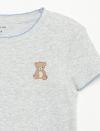 Pigiama 2 pezzi - T-shirt a maniche corte + pantaloni a righe