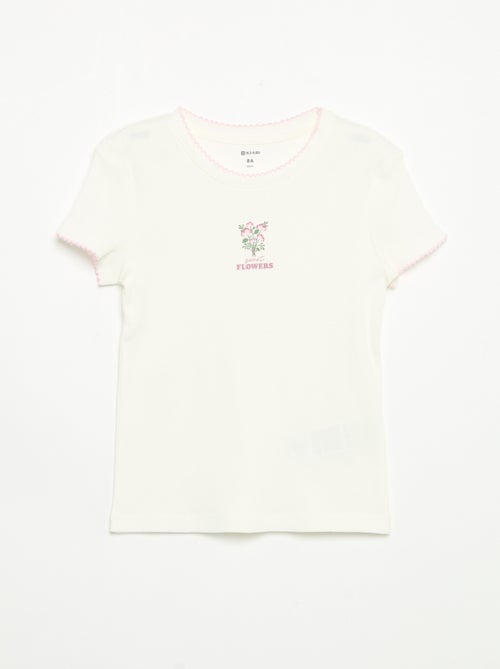 Pigiama 2 pezzi - T-shirt a maniche corte + pantaloni a righe - Kiabi