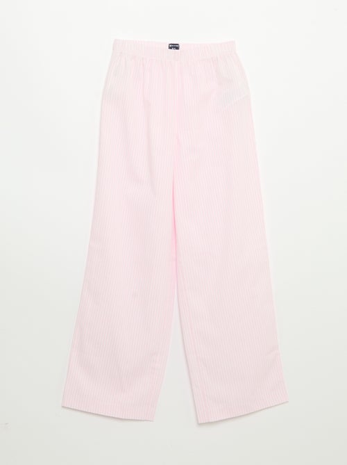 Pigiama 2 pezzi - T-shirt a maniche corte + pantaloni a righe - Kiabi