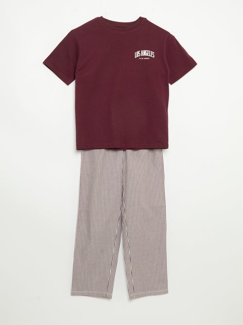Pigiama 2 pezzi - T-shirt a maniche corte + pantaloni - Kiabi Pigiama 2 pezzi - T-shirt a maniche corte + pantaloni - Kiabi