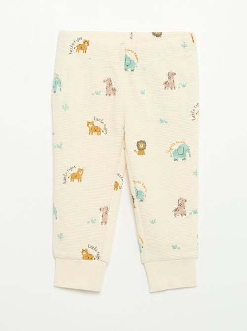 Pigiama 2 pezzi - T-shirt a maniche lunghe + pantaloni - Kiabi Pigiama 2 pezzi - T-shirt a maniche lunghe + pantaloni - Kiabi