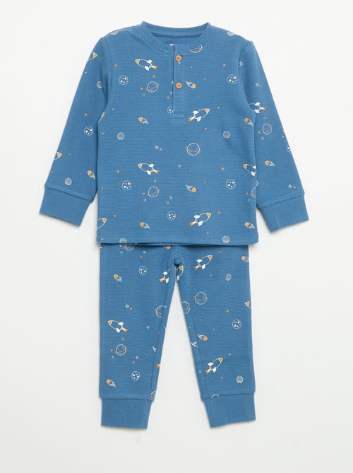 Pigiama 2 pezzi - T-shirt a maniche lunghe + pantaloni - Kiabi Pigiama 2 pezzi - T-shirt a maniche lunghe + pantaloni - Kiabi