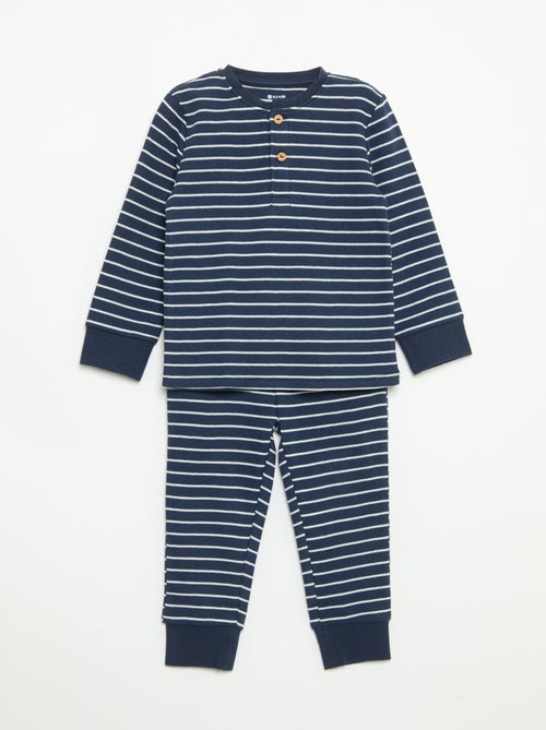 Pigiama 2 pezzi - T-shirt a maniche lunghe + pantaloni - Kiabi Pigiama 2 pezzi - T-shirt a maniche lunghe + pantaloni - Kiabi