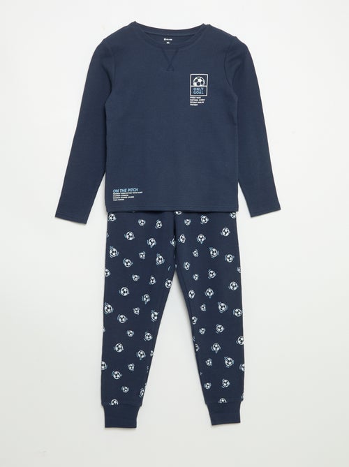 Pigiama 2 pezzi - T-shirt a maniche lunghe + pantaloni - Kiabi Pigiama 2 pezzi - T-shirt a maniche lunghe + pantaloni - Kiabi