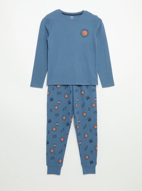Pigiama 2 pezzi - T-shirt a maniche lunghe + pantaloni - Kiabi Pigiama 2 pezzi - T-shirt a maniche lunghe + pantaloni - Kiabi