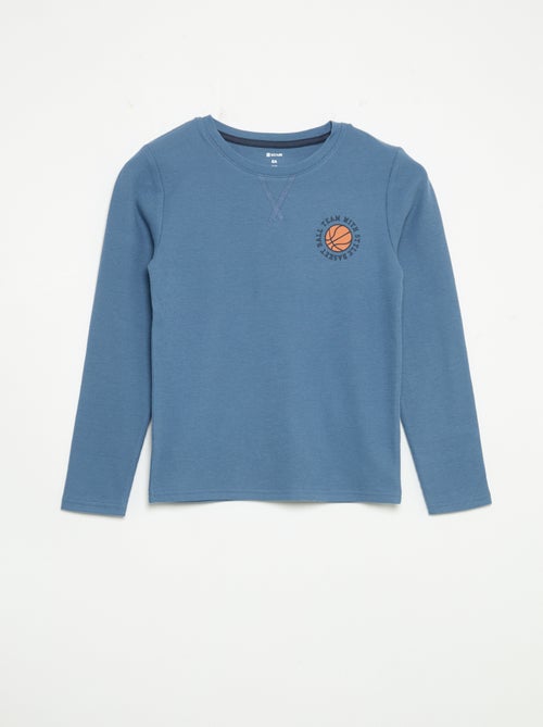 Pigiama 2 pezzi - T-shirt a maniche lunghe + pantaloni - Kiabi Pigiama 2 pezzi - T-shirt a maniche lunghe + pantaloni - Kiabi