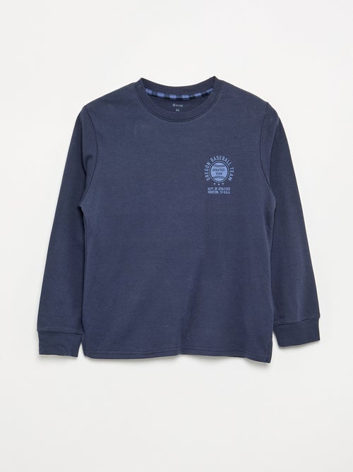 Pigiama 2 pezzi - T-shirt a maniche lunghe + Pantaloni - Kiabi