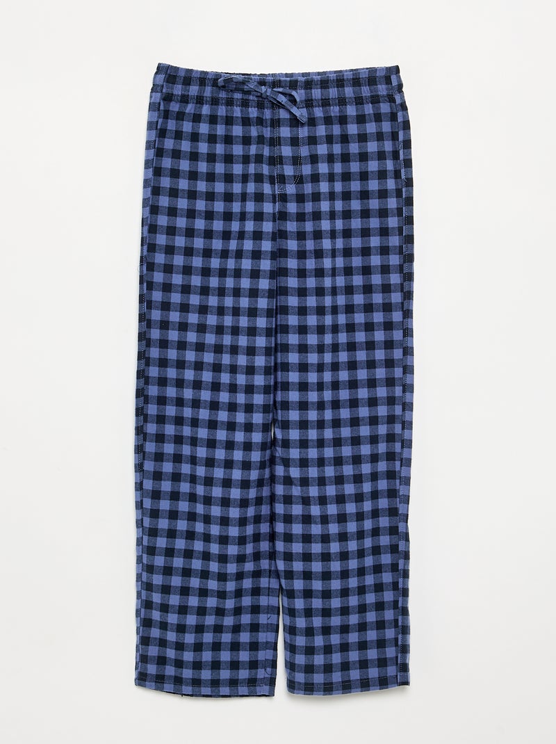 Pigiama 2 pezzi - T-shirt a maniche lunghe + Pantaloni Blu - Kiabi