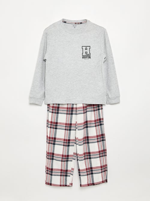 Pigiama 2 pezzi - T-shirt a maniche lunghe + Pantaloni - Kiabi Pigiama 2 pezzi - T-shirt a maniche lunghe + Pantaloni - Kiabi