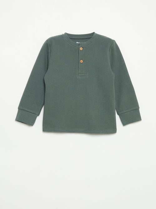 Pigiama 2 pezzi - T-shirt a maniche lunghe + pantaloni - Kiabi Pigiama 2 pezzi - T-shirt a maniche lunghe + pantaloni - Kiabi